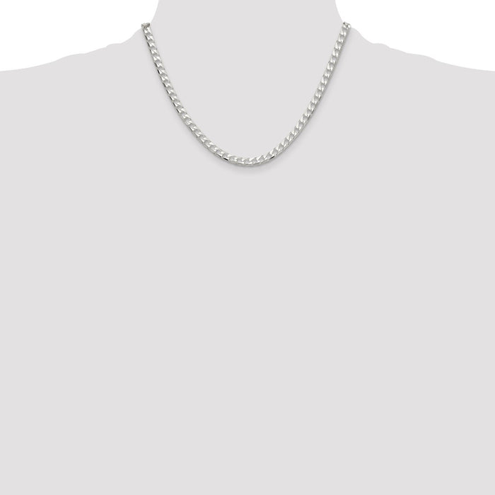 Buy Stylish 5mm Double Curb Square Chain in High-Quality Sterling Silver-4