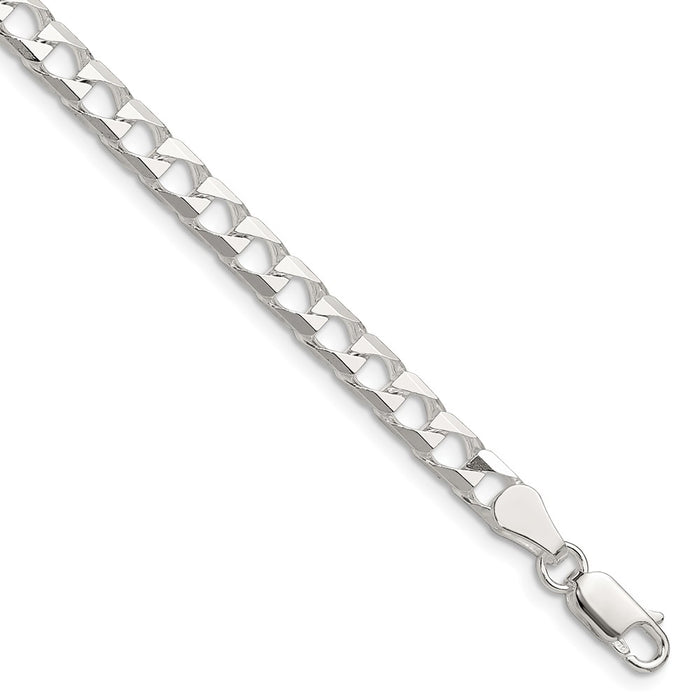 High-Quality 5mm Double Curb Square Chain in Sterling Silver - Stylish Value-1