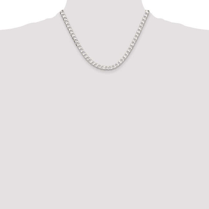 Buy Stylish Sterling Silver 5.75mm Double Curb Square Chain - Affordable Luxury!-4