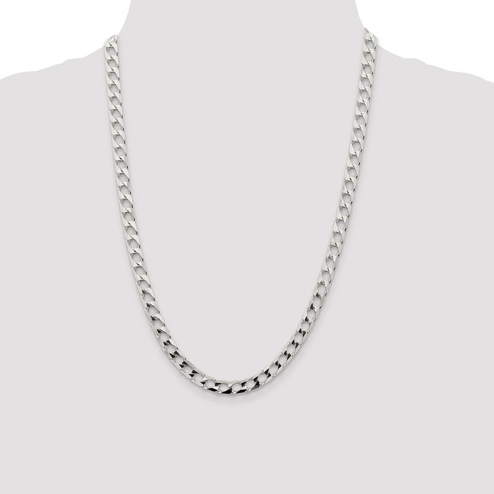 Buy Stylish Sterling Silver 6.25mm Double Curb Square Chain | Luxury Value-4