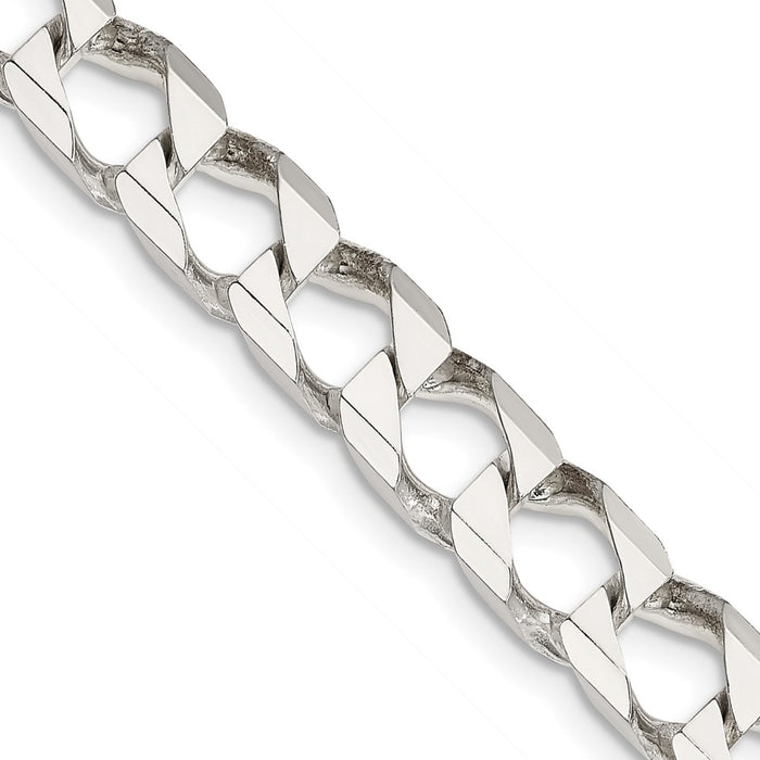 Buy Stylish 7.2mm Sterling Silver Double Curb Square Chain - Luxury Value-1