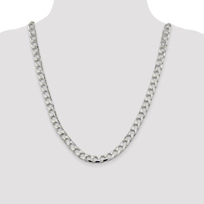High-Quality 8.6mm Sterling Silver Double Curb Chain - Stylish Value Piece-4