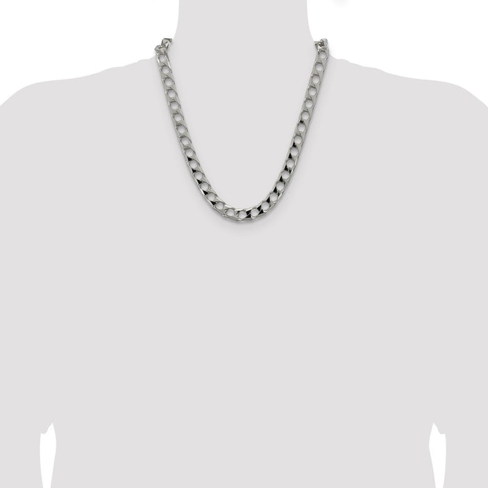 Buy Stylish 10.3mm Sterling Silver Double Curb Chain | Affordable Luxury!-4