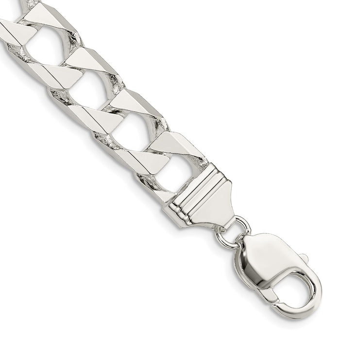Buy Stylish 10.3mm Sterling Silver Double Curb Square Chain at Great Price-1