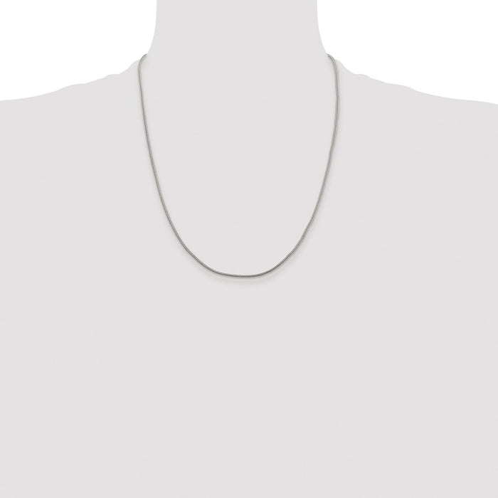 Exclusive Rhodium-Plated Sterling Silver 1.25mm Diamond-Cut Franco Chain-4