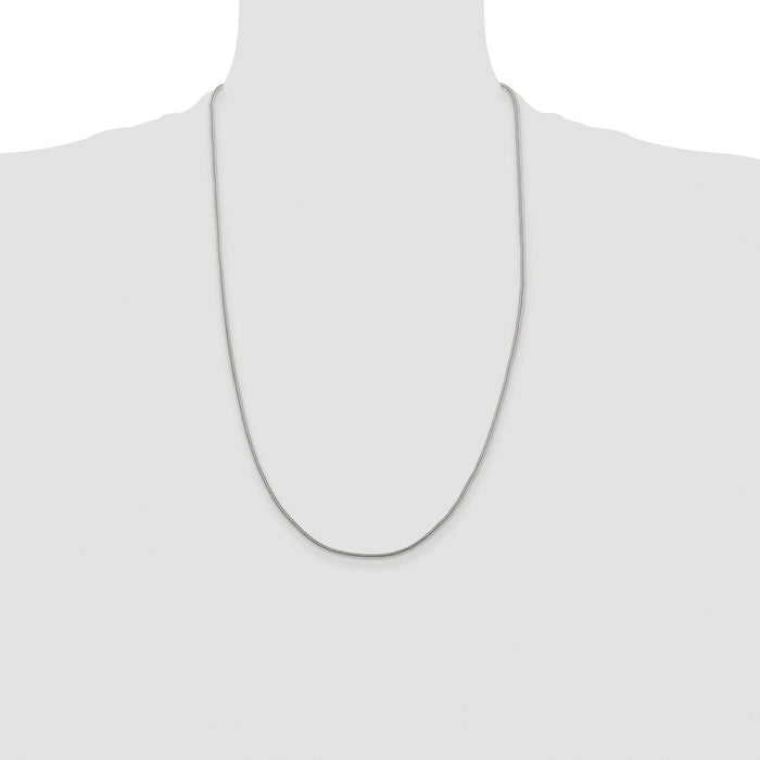 Buy Stylish 1.25mm Rhodium-Plated Sterling Silver Diamond-Cut Franco Chain-4