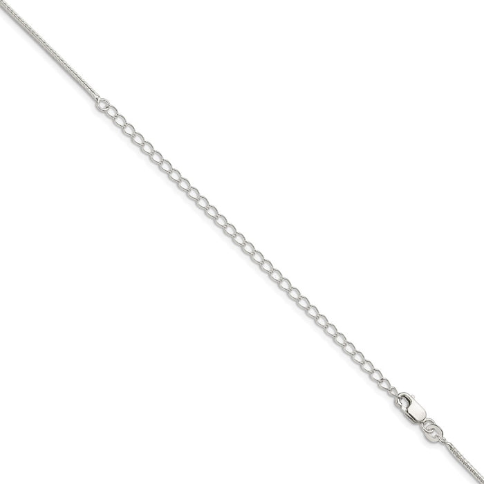 Buy Stylish 1.45mm Diamond-Cut Round Franco Chain in Sterling Silver - 4" Ext-3