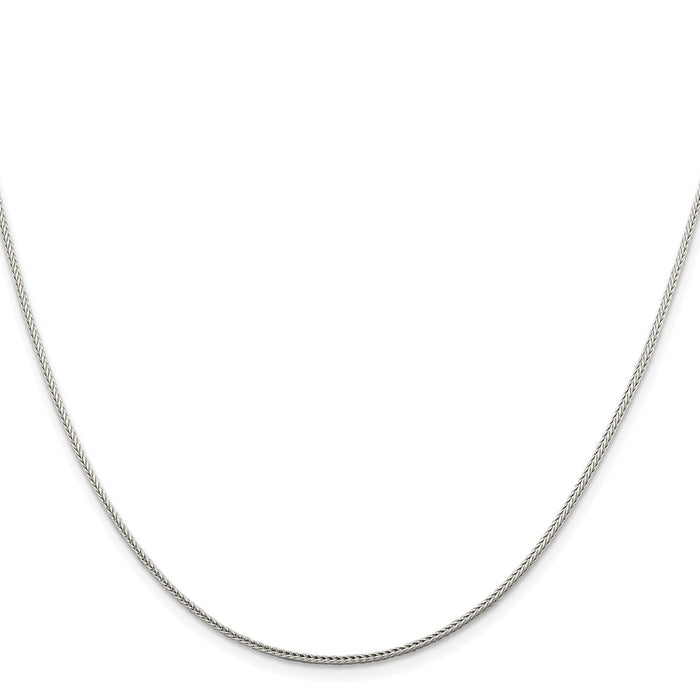 Buy Affordable Rhodium-Plated Sterling Silver 1.45mm Diamond-Cut Franco Chain-2