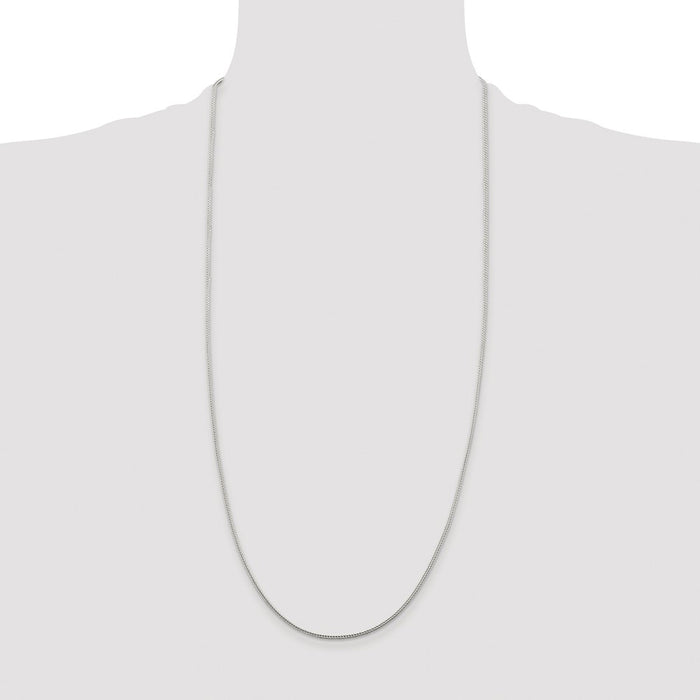 High-Quality Rhodium-Plated Sterling Silver 1.45mm Franco Chain - Stylish Value-4