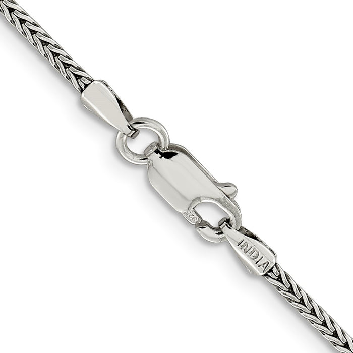 Buy Stylish 2mm Diamond-Cut Round Franco Chain in Sterling Silver - Luxury Value-3