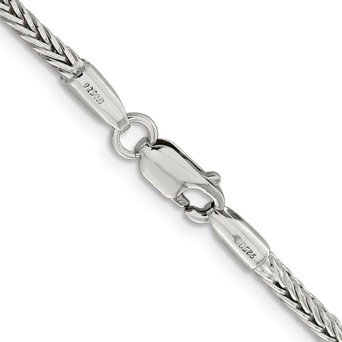 High-quality 2.5mm Diamond-Cut Round Franco Chain in Sterling Silver - Stylish Value-3