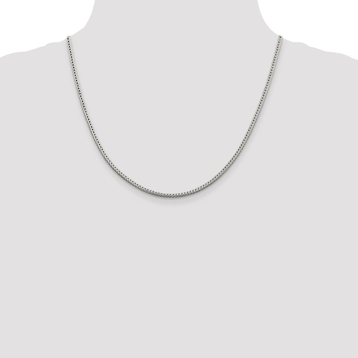 High-quality 2.5mm Diamond-Cut Round Franco Chain in Sterling Silver - Stylish Value-4