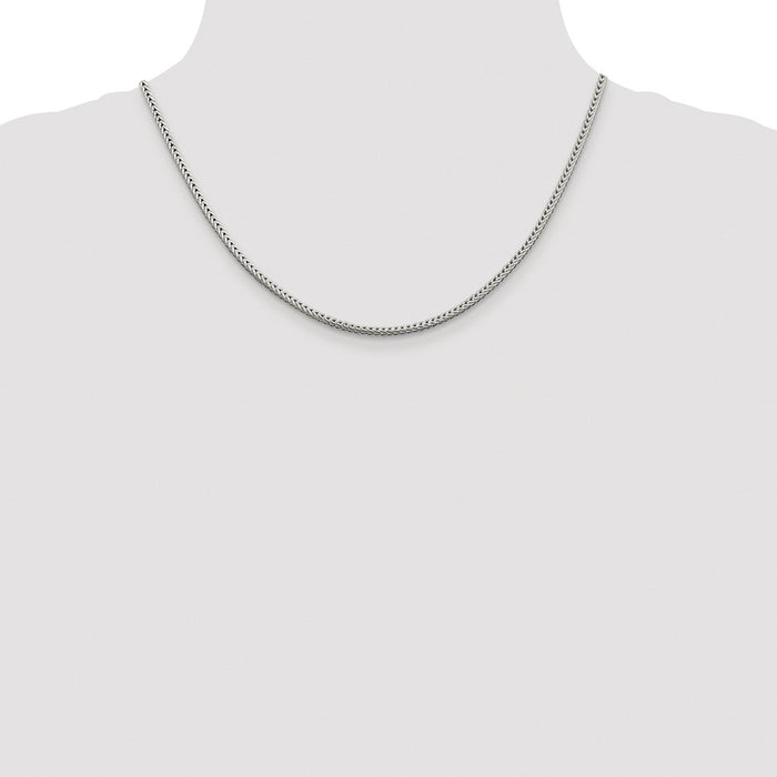 Exclusive 2.5mm Rhodium-Plated Diamond-Cut Franco Chain in Sterling Silver-4