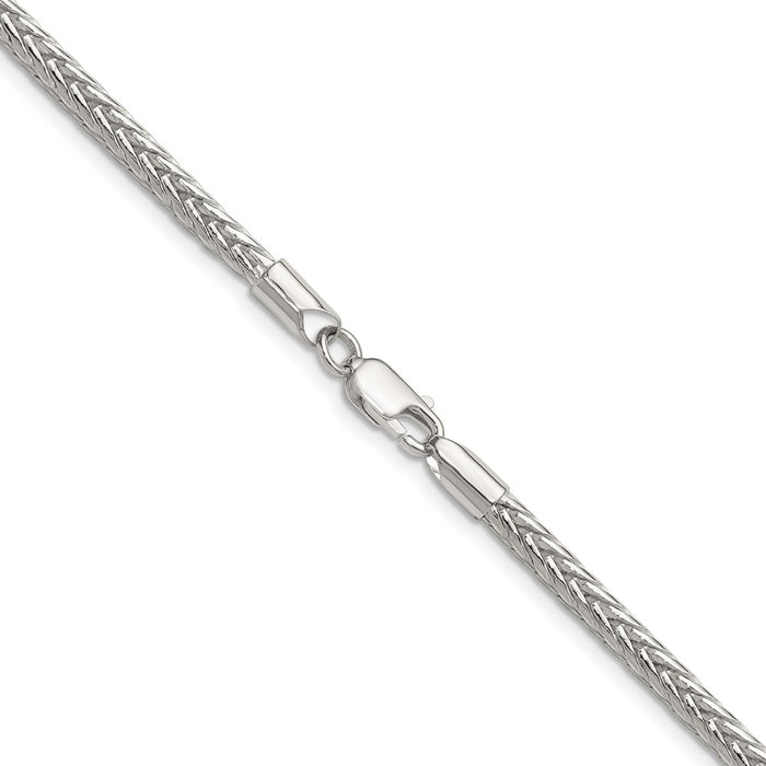 Buy Stylish 3.4mm Diamond-Cut Round Franco Chain in Sterling Silver-3