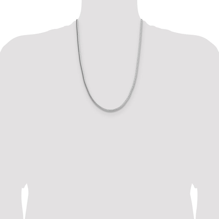 High-Quality 3.4mm Diamond-Cut Round Franco Chain in Sterling Silver - Affordable Luxury-4