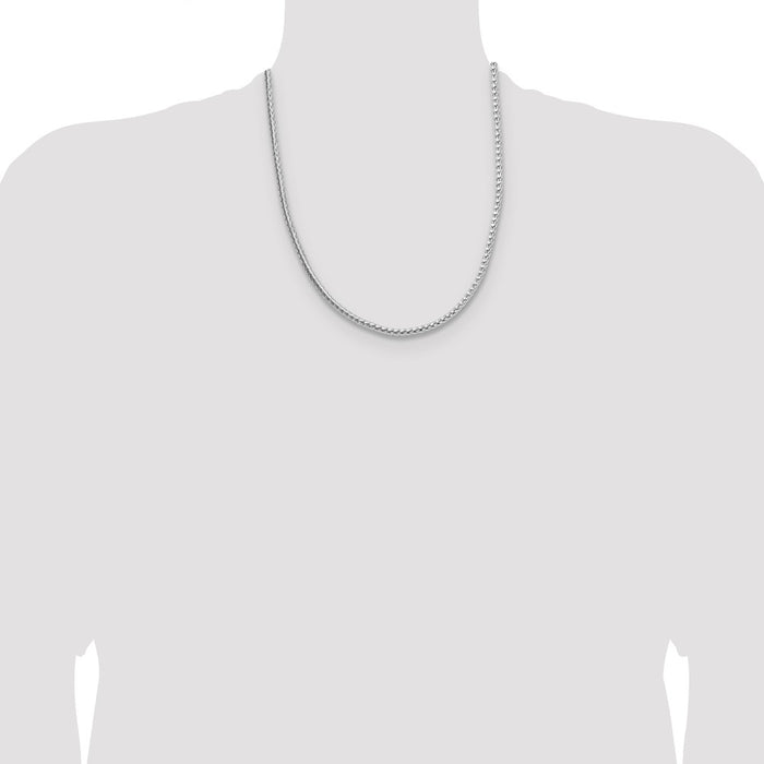 Buy Stylish 3.8mm Diamond-Cut Round Franco Chain in Sterling Silver | Luxury Value-4