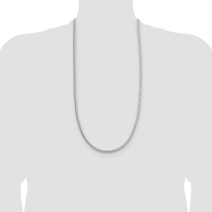 Buy Stylish 3.8mm Diamond-Cut Round Franco Chain in Sterling Silver - Affordable!-4