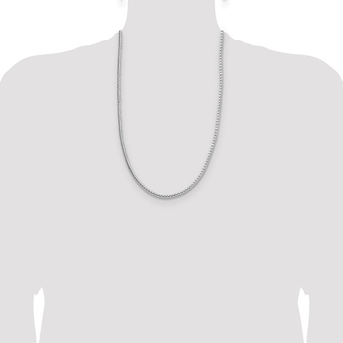 Buy Exclusive Rhodium-Plated Sterling Silver 3.8mm Diamond-Cut Franco Chain-4