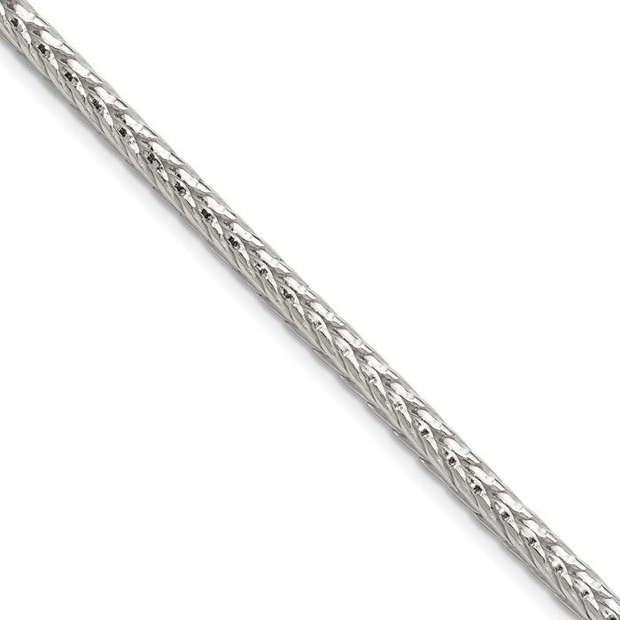 Buy Stylish 3.8mm Diamond-Cut Round Franco Chain in Sterling Silver - Affordable!-1