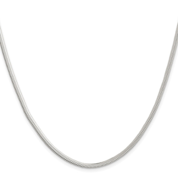 High-Quality Sterling Silver 3.3mm Flat Oval Snake Chain Necklace - Stylish Value-2
