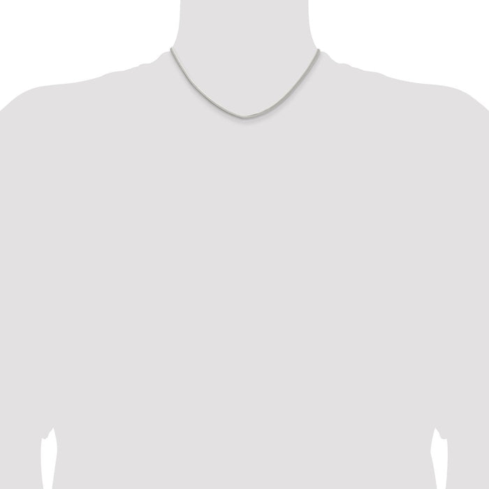 Buy Stylish 3.3mm Flat Oval Snake Chain Necklace in High-Quality Sterling Silver-4