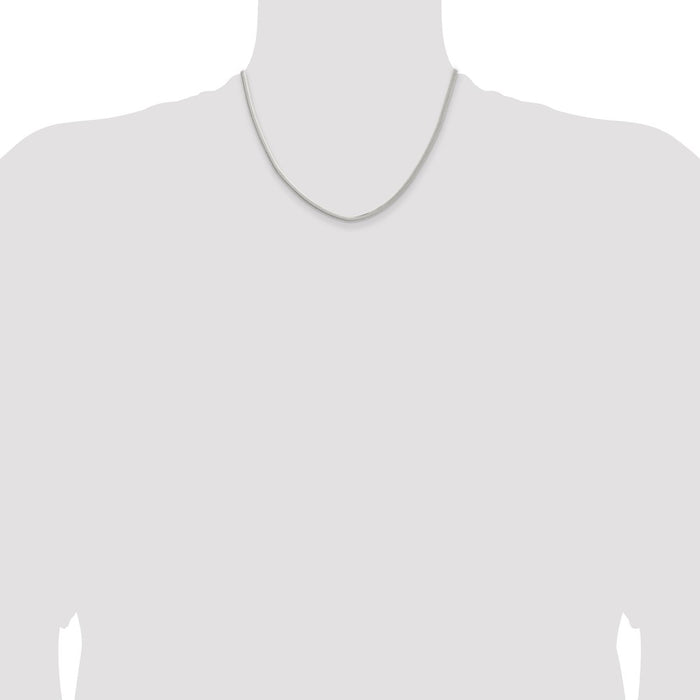 Buy Stylish 3.3mm Flat Oval Snake Chain in High-Quality Sterling Silver-4