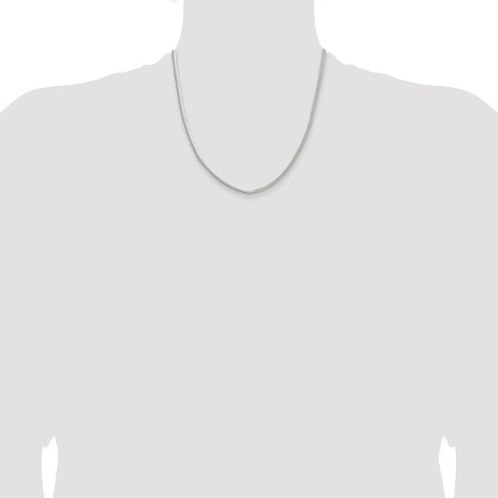 Buy Stylish 3.3mm Flat Oval Snake Chain in Sterling Silver | Affordable Luxury-4