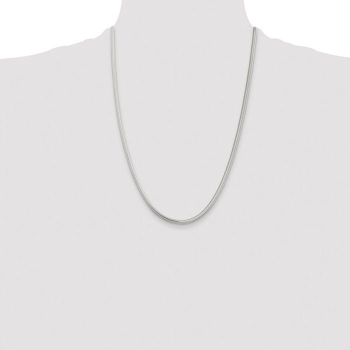 Exclusive 3.5mm Six-Sided Oval Snake Chain in Sterling Silver | Stylish Value-4