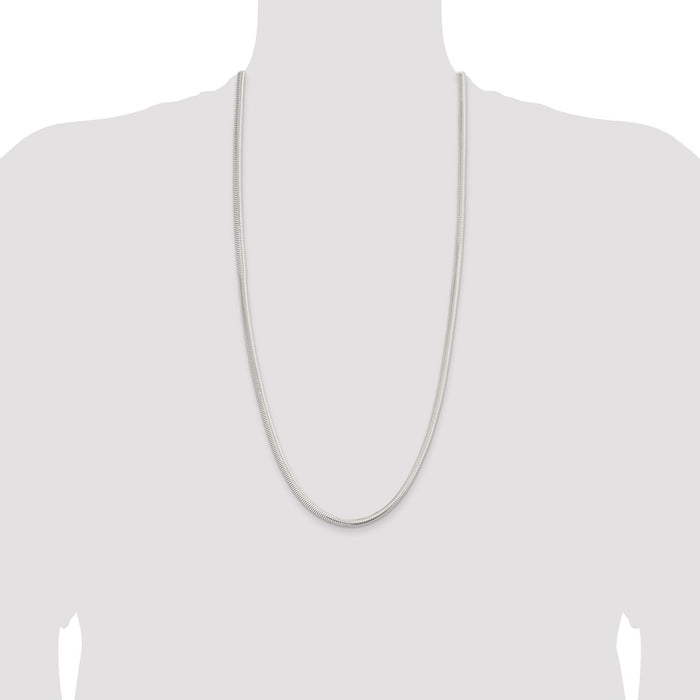 Exclusive Sterling Silver 5mm Six-Sided Oval Snake Chain | Stylish Value-4