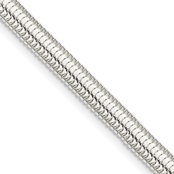 Exclusive Sterling Silver 5mm Six-Sided Oval Snake Chain | Stylish Value-1