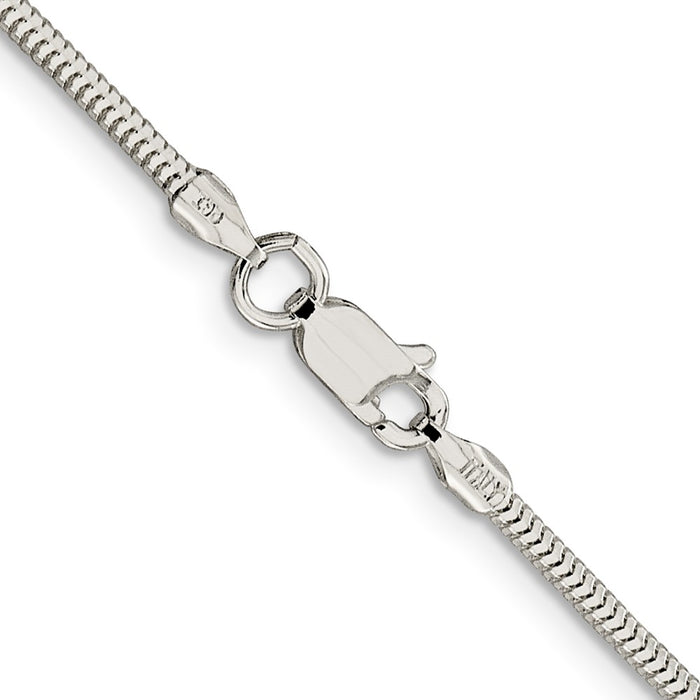 Buy Stylish 2mm Diamond-Cut Snake Chain in Sterling Silver - Affordable Luxury-3