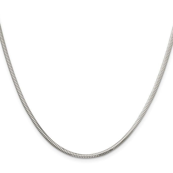 Buy Stylish 2.5mm Diamond-Cut Snake Chain in Sterling Silver - Luxury Value!-2