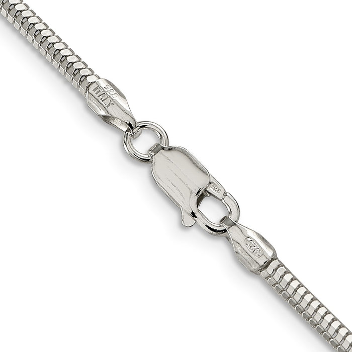 Buy Stylish 2.5mm Diamond-Cut Snake Chain in Sterling Silver - Luxury Value!-3