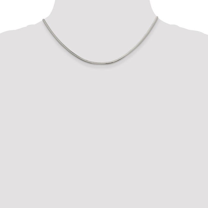 Buy Stylish 2.5mm Diamond-Cut Snake Chain in Sterling Silver - Luxury Value!-4