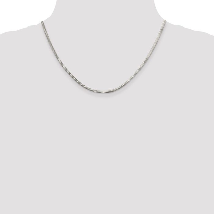 Buy Stylish 2.5mm Diamond-Cut Snake Chain in Sterling Silver - Luxury Value!-4