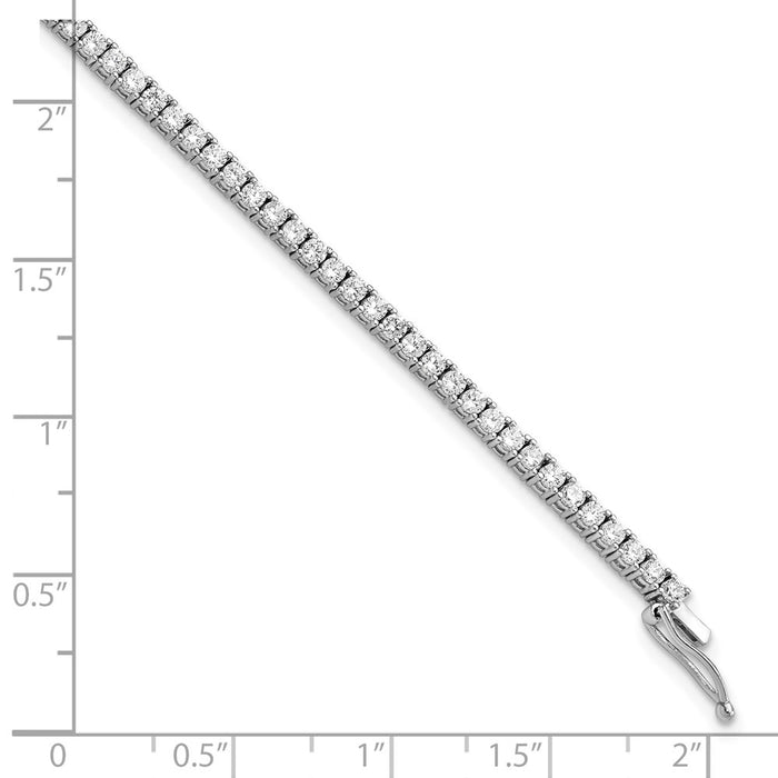 Buy Stylish Sterling Shimmer Rhodium-Plated 2mm CZ Bracelet - 81 Stones!-3