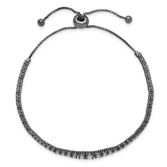 Shop Stylish Sterling Shimmer Adjustable Bracelet - 5 to 9 Inches, CZ Stones-4