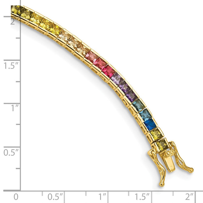 Shop Designer 7.25-Inch Channel-Set CZ Bangle in Sterling Silver, Luxury Style-3