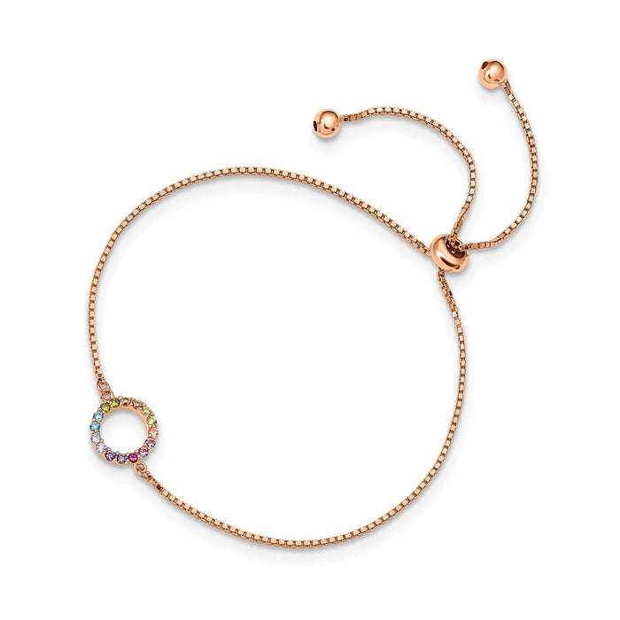 Buy Stylish Prizma Adjustable Bolo Bracelet | 14K Gold-Plated & CZ Design-2