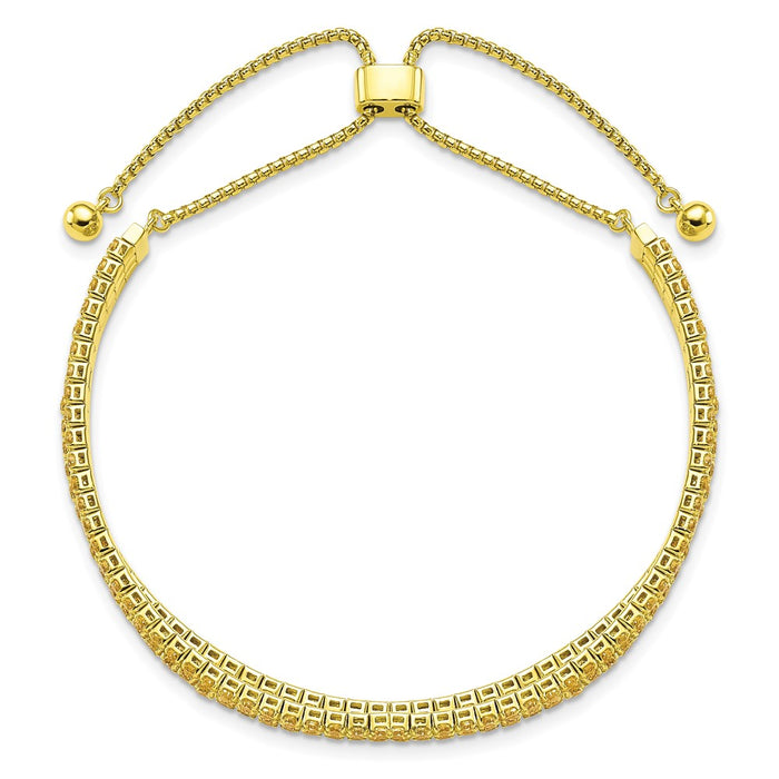 Buy Stylish Gold Tone November Birthstone Bracelet - Adjustable, Triple CZ-3