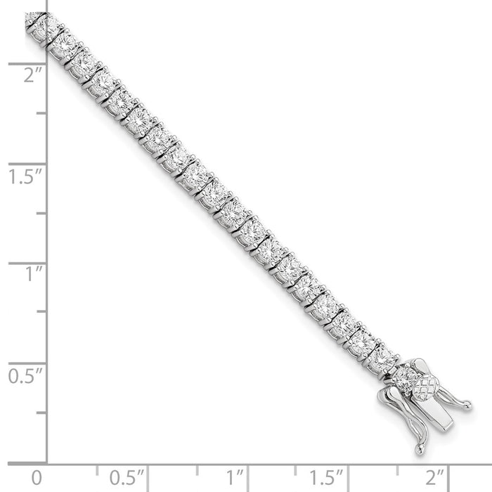 Buy Stylish Rhodium-Plated CZ Tennis Bracelet in Sterling Silver - Affordable Elegance-2