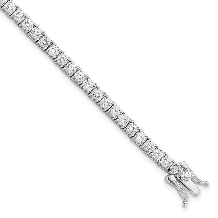 Buy Stylish Rhodium-Plated CZ Tennis Bracelet in Sterling Silver - Affordable Elegance-1