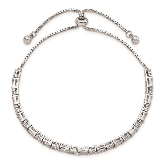 Buy Stylish Rhodium-Plated Sterling Silver Adjustable Bracelet - Affordable Luxury-3
