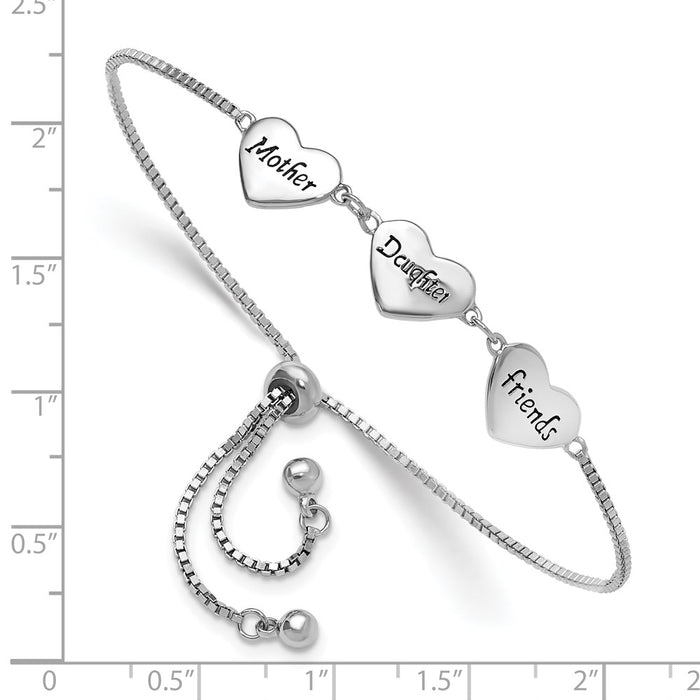 Shop Stylish Sterling Silver Rhodium-Plated Enamel Bracelet - Perfect Gift!-3