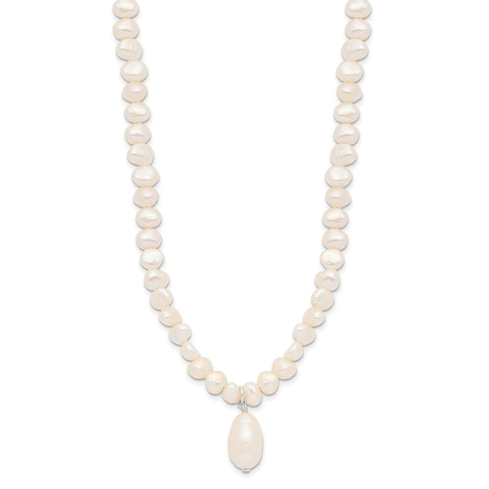 Buy Exclusive 18-Inch Sterling Silver Freshwater Pearl Drop Necklace - Stylish Value-2