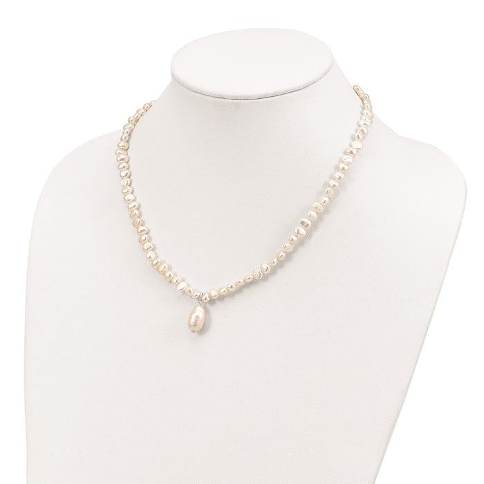 Buy Exclusive 18-Inch Sterling Silver Freshwater Pearl Drop Necklace - Stylish Value-3