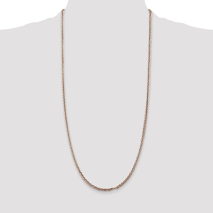 High-Quality Antiqued Sterling Silver 3.25mm Square Spiga Chain - Stylish Value-4