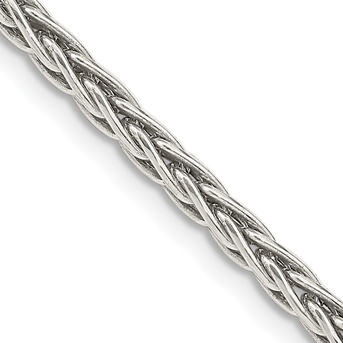 High-Quality Antiqued Sterling Silver 3.25mm Square Spiga Chain - Stylish Value-1