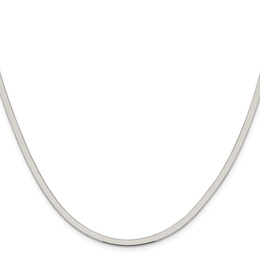 Buy Stylish 3mm Sterling Silver Herringbone Chain - Affordable Luxury!