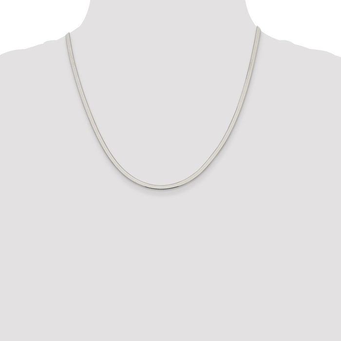 Buy Stylish 3mm Sterling Silver Herringbone Chain - Affordable Luxury!-4